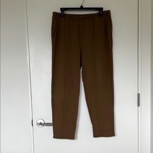 Brown is the new black this season! Eileen Fisher French terry slouchy pants